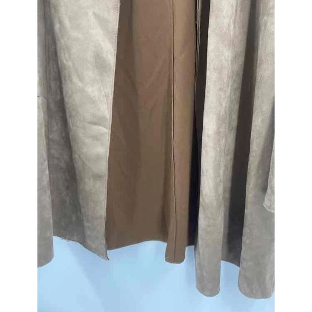 Chelsea & Theodore Womens Natural Stone Winter Open Front Coat Size 2X - Picture 6 of 6